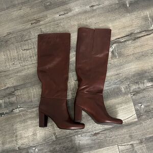 Stuart Weitzman  Elegant burgundy Leather Knee-High Boots 8.5
